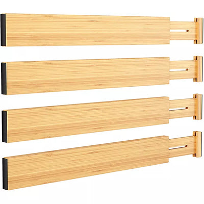 Bamboo Drawer Dividers – Set of 4