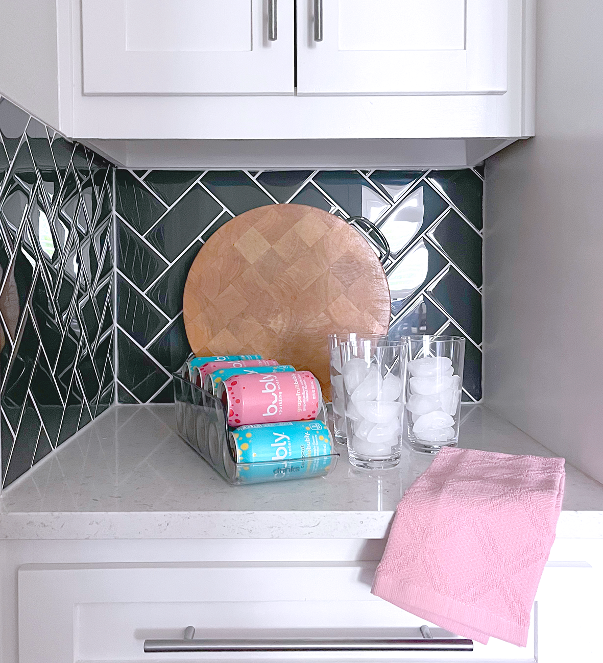 Drink Crate organizer with cans inside