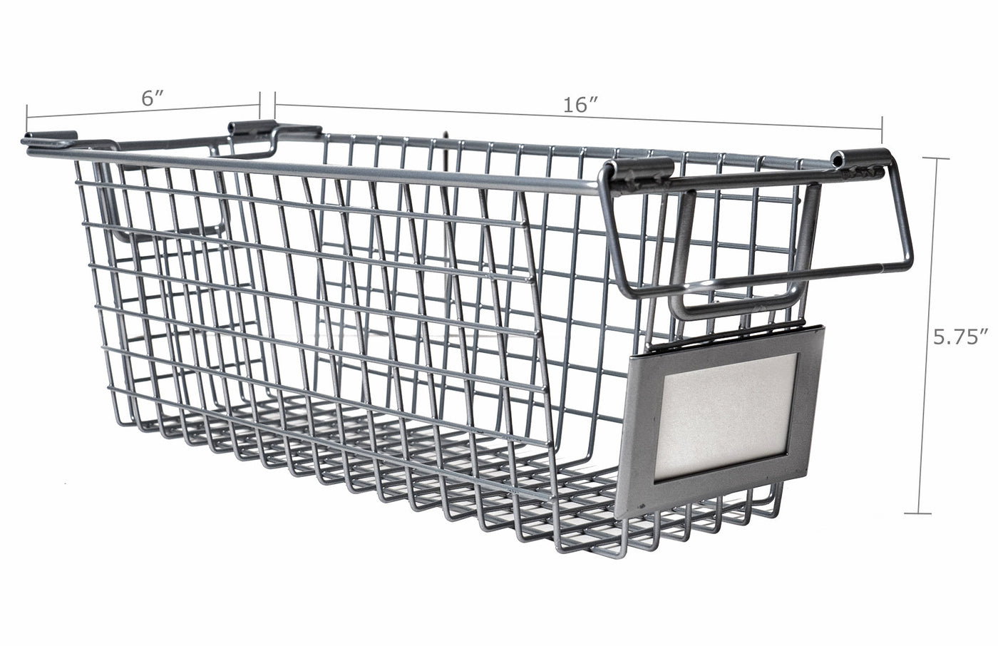 Small Silver Farmers Market Basket measurements