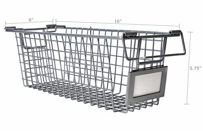 Small Silver Farmers Market Basket measurements