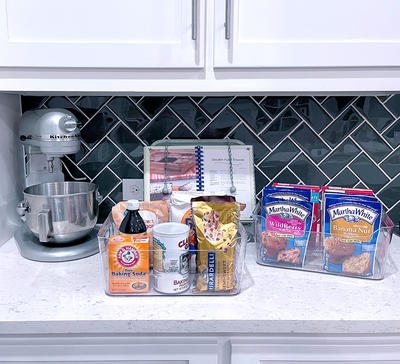 Go-To Bins used in kitchen organization