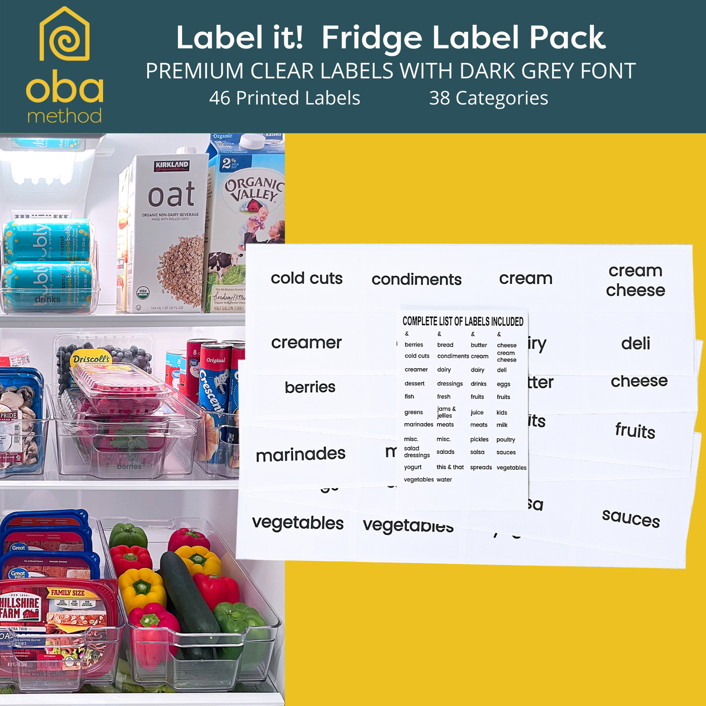 Fridge & Freezer labels