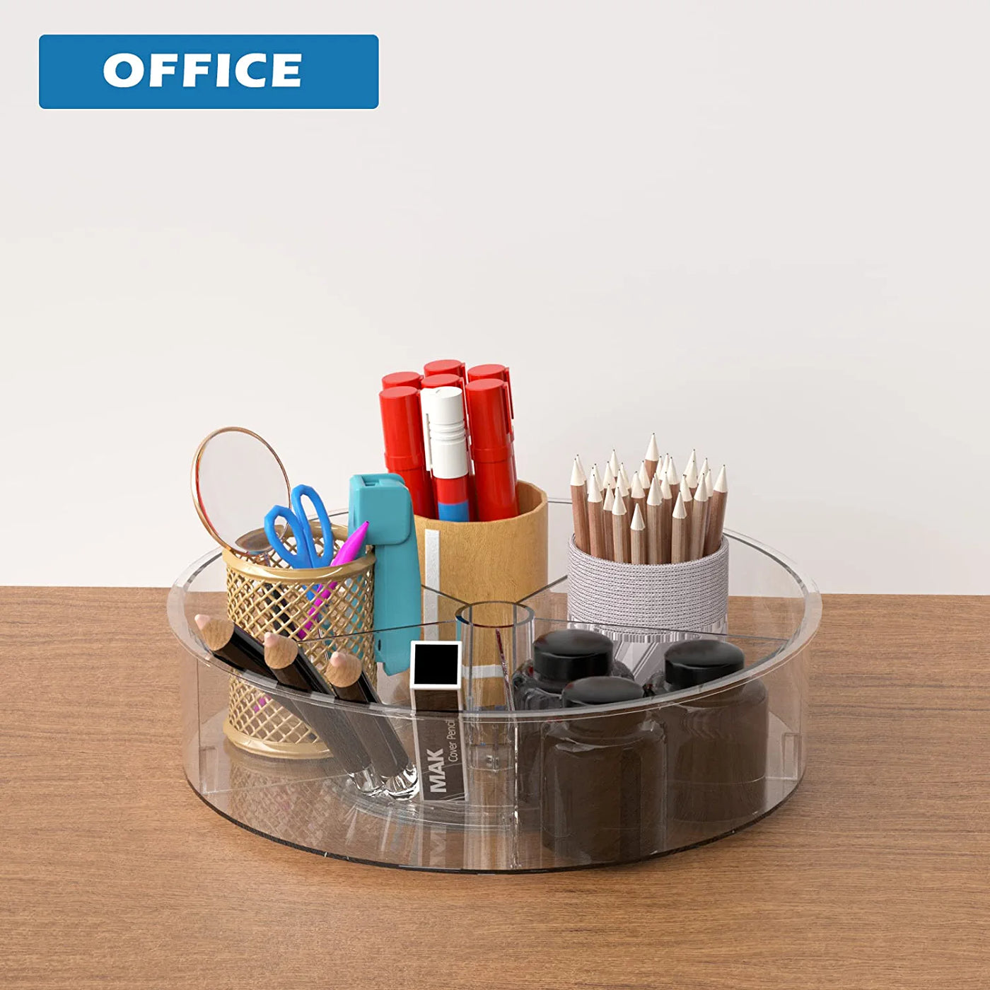 Large lazy susan turntable for office organization