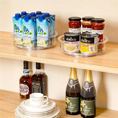 Large lazy susan turntable for pantry organization