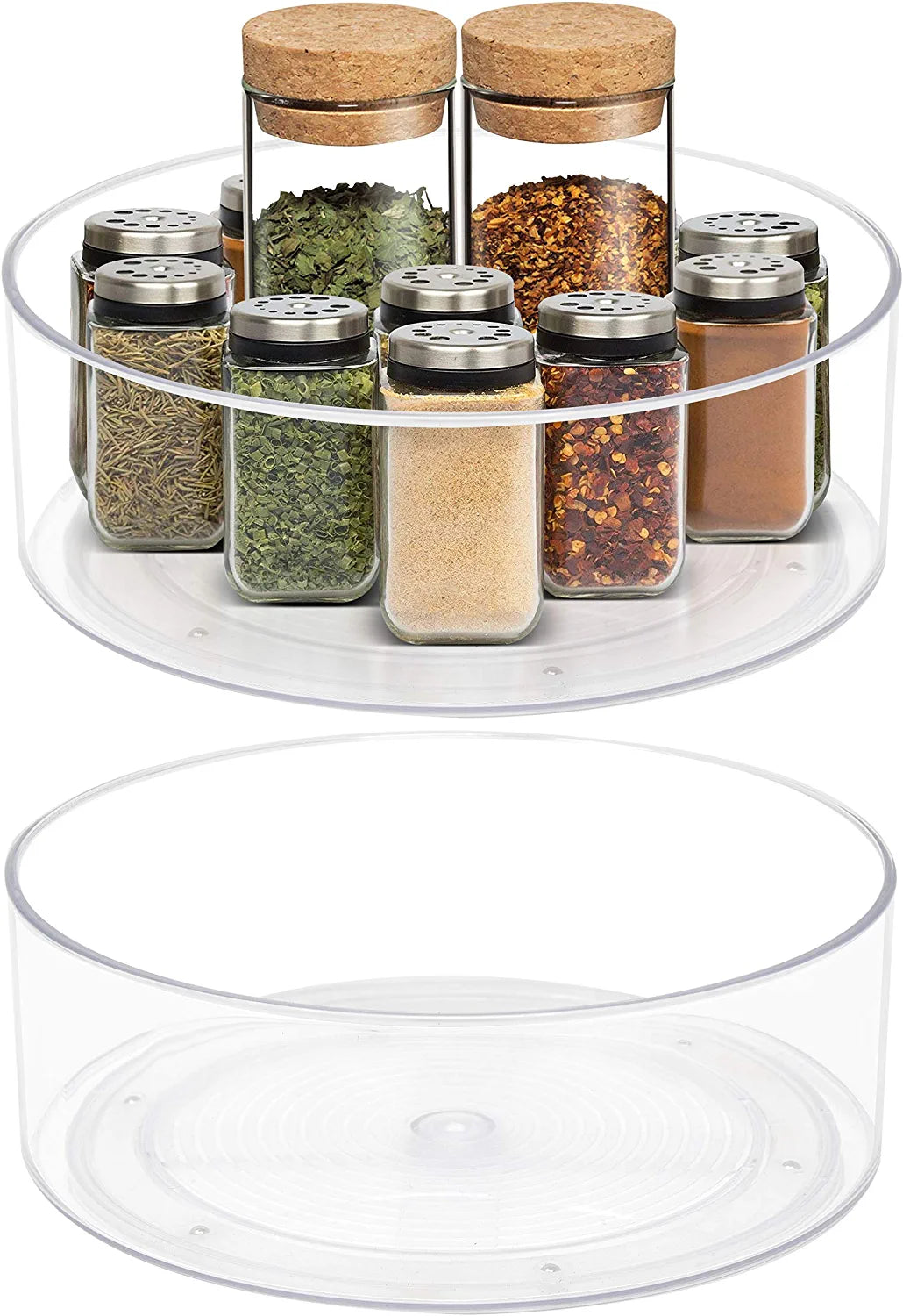 Small lazy susan turntable for spice organization