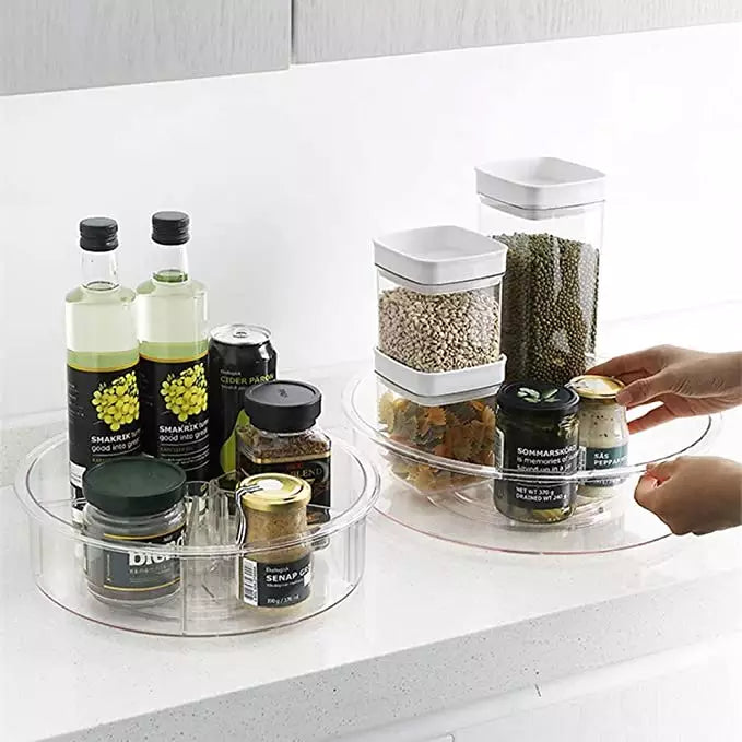 Divided and large lazy susan turntables for organization