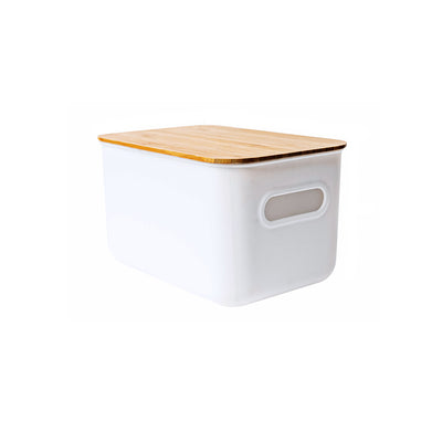 Small-Medium stacker bin with bamboo lid