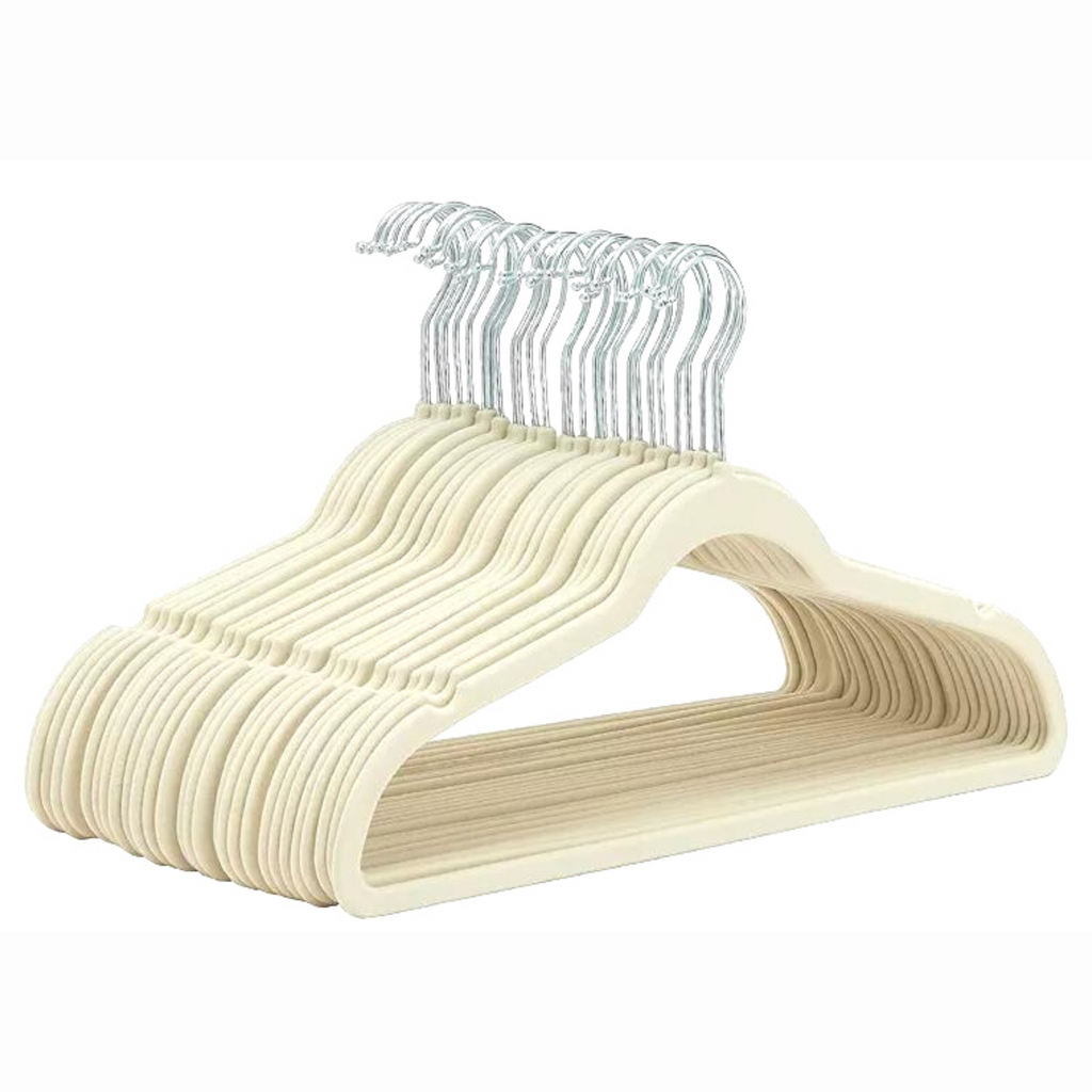 Velvety Stay Put Hangers 25 Pack – Adult, Home Organization