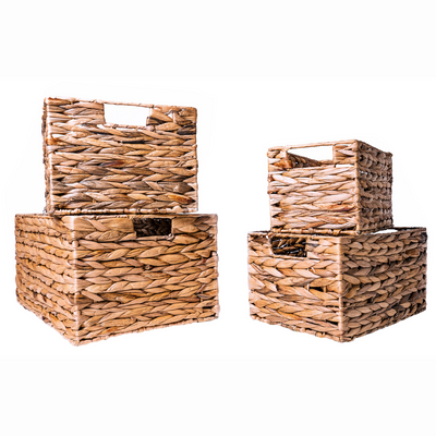 Water hyacinth baskets set of 4