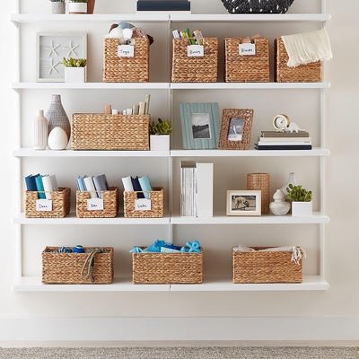 Water hyacinth baskets with label clips in various sizes